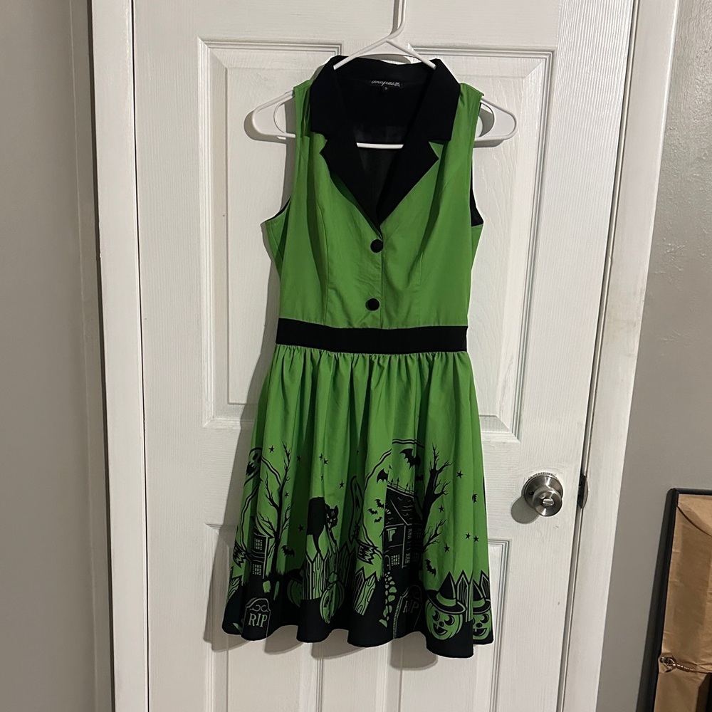 Sourpuss Black Collared Dress